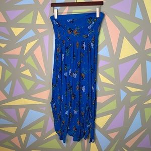 Free People strapless tunic flowy top, size medium